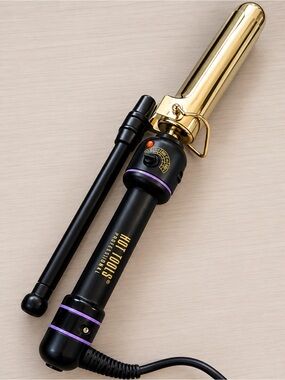 Hot Tools Professional Gold Curling Iron – Black & Gold 1.25in